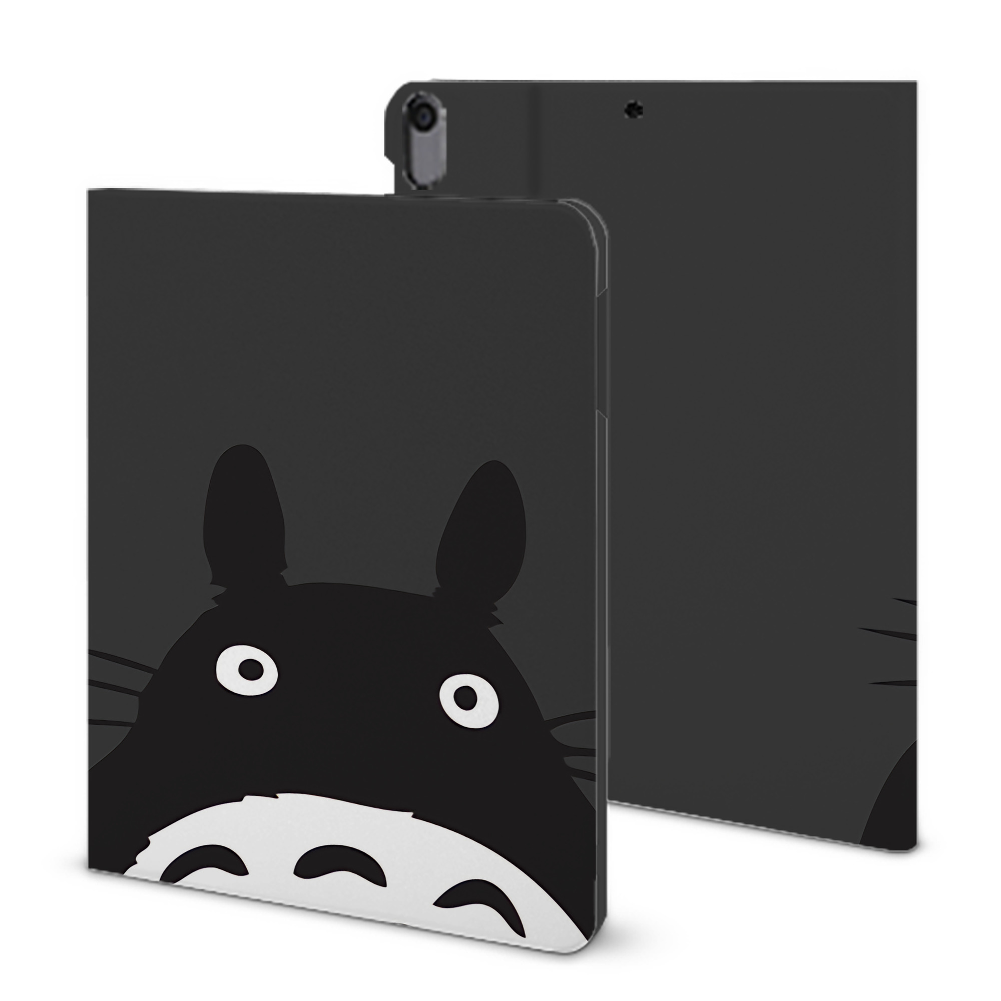 （画像用） となりのトトロ 草壁メイ 草壁サツキ My Neighbor Totoro Satsuki Kusakabe Mei Kusakabe IPad ケース ブック型 PUレザー TPU 耐衝撃 軽量 薄型 ペン収納なし 全面保護 IPad 各モデル対応